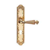 Jewel Mortise Handle On Plated - Gold P